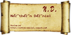 Náthán Dániel névjegykártya