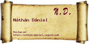 Náthán Dániel névjegykártya